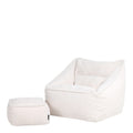 icon Natalia Zitzak Fauteuil met Poef - Teddy - Wit