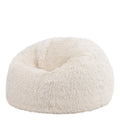 icon Kingston Zitzak - Fluffy Pluche Imitatiebont - Wit