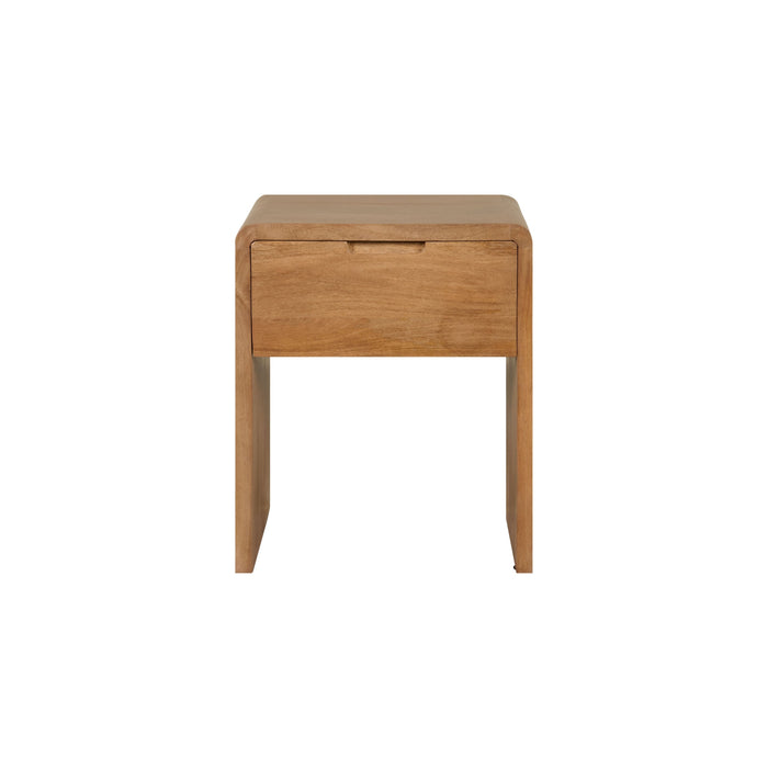 Nachtkastje Laros - Bruin - Mangohout - 45x55x32cm (BxHxD)
