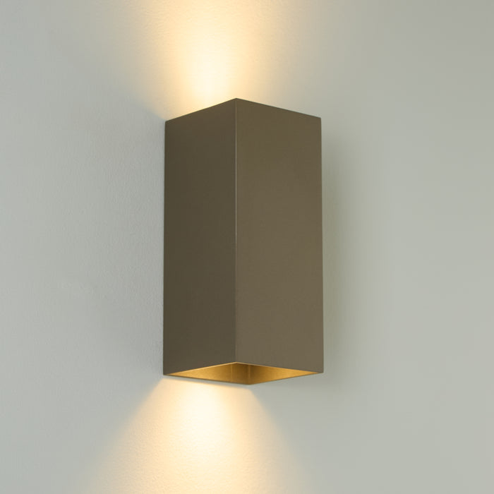 Searchlight Wall Wandlamp Vierkant - H 15,4 cm - Latte