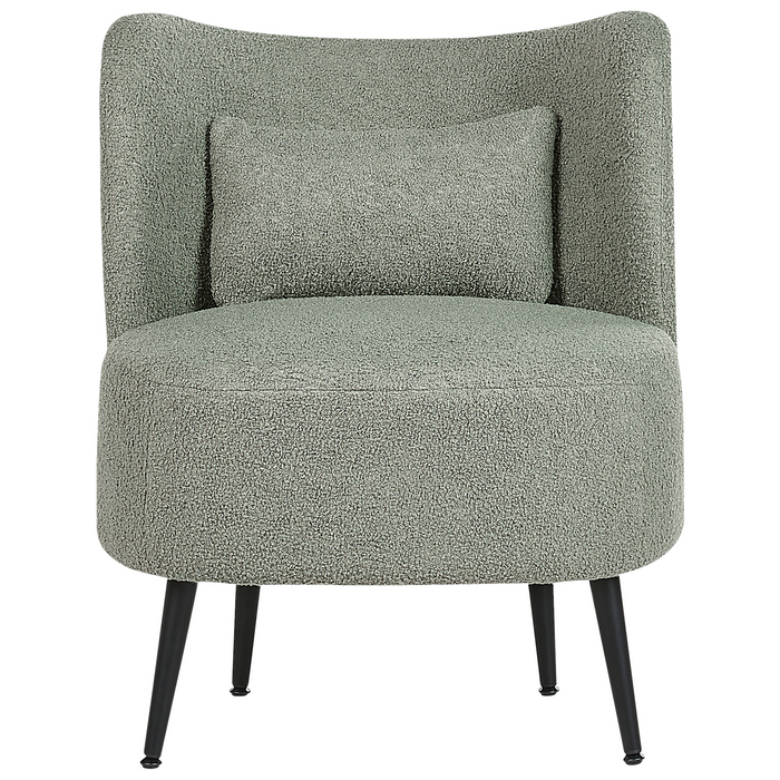 Beliani - OTSBY - Fauteuil - Lichtgroen - Bouclé
