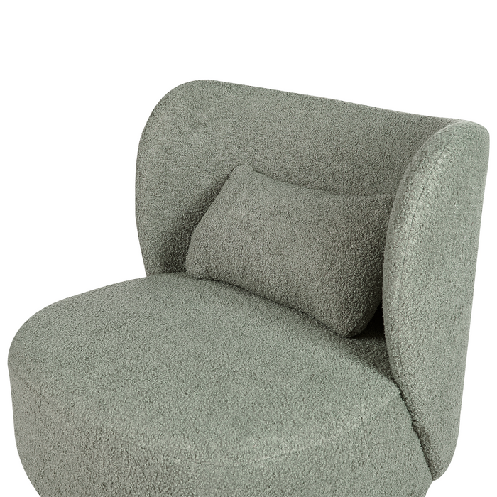 Beliani - OTSBY - Fauteuil - Lichtgroen - Bouclé