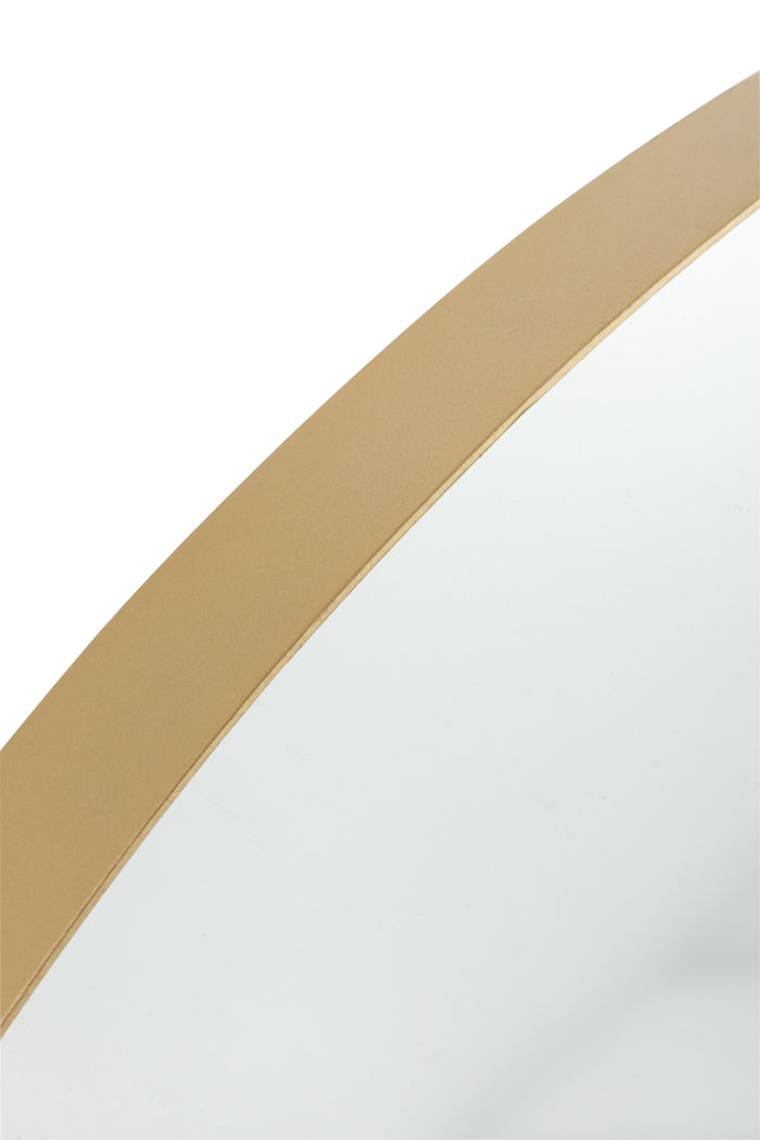 J-Line spiegel Rond Hoge Rand - metaal|glas - goud - large - Ø 110 cm