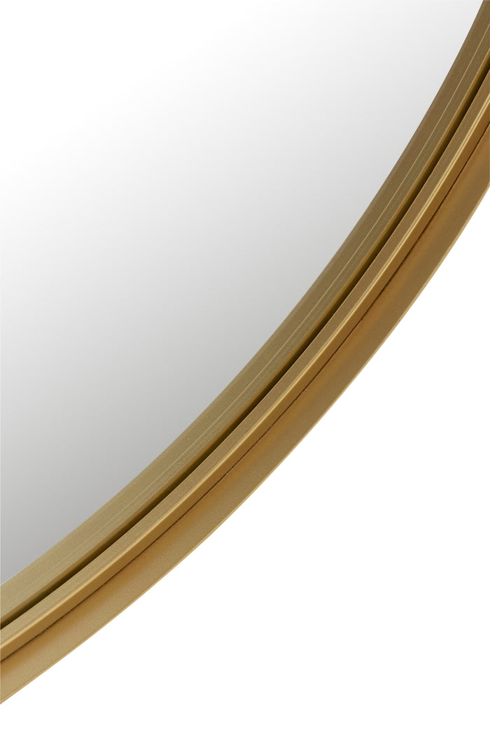 J-Line spiegel Rond Hoge Rand - metaal|glas - goud - large - Ø 110 cm