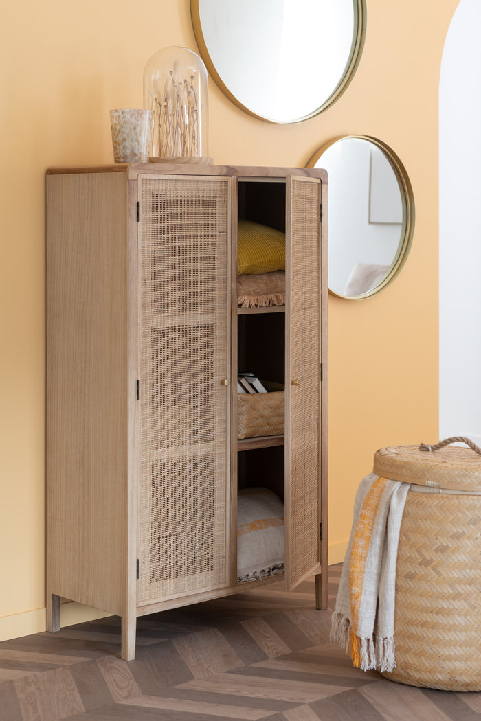J-Line spiegel Rond Hoge Rand - metaal|glas - goud - large - Ø 110 cm