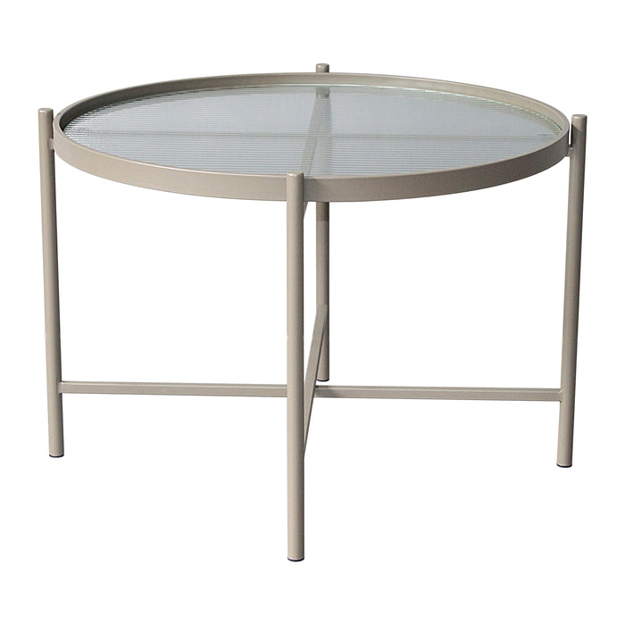 by fonQ Oriel Bijzettafel H 43 x Ø 60 cm - Beige
