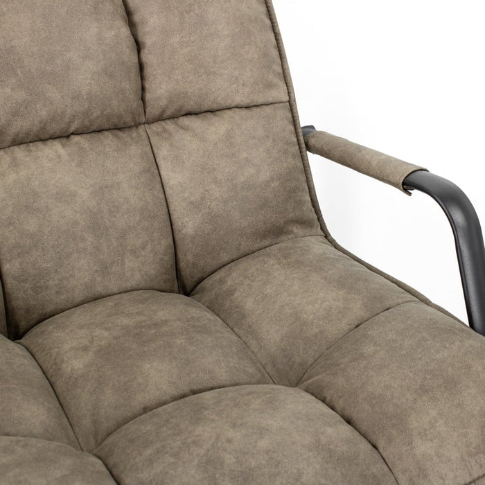 Draaifauteuil Met Armleuning - Fauteuil - Taupé - 70 x 80 x 100 cm