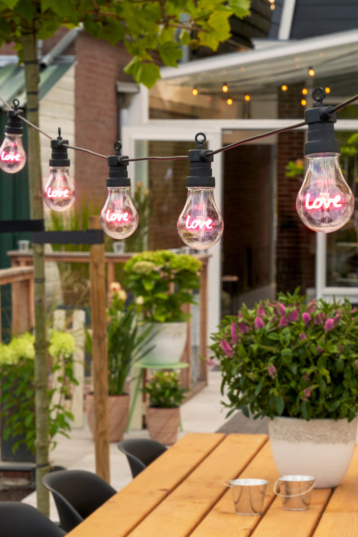 Luca Lighting Love LED Lichtsnoer Buiten - L450 cm - Roze