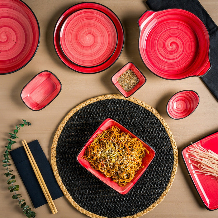 Bonna Serveerschaal - Aura Passion - Porselein - 36x28 cm - set van 2