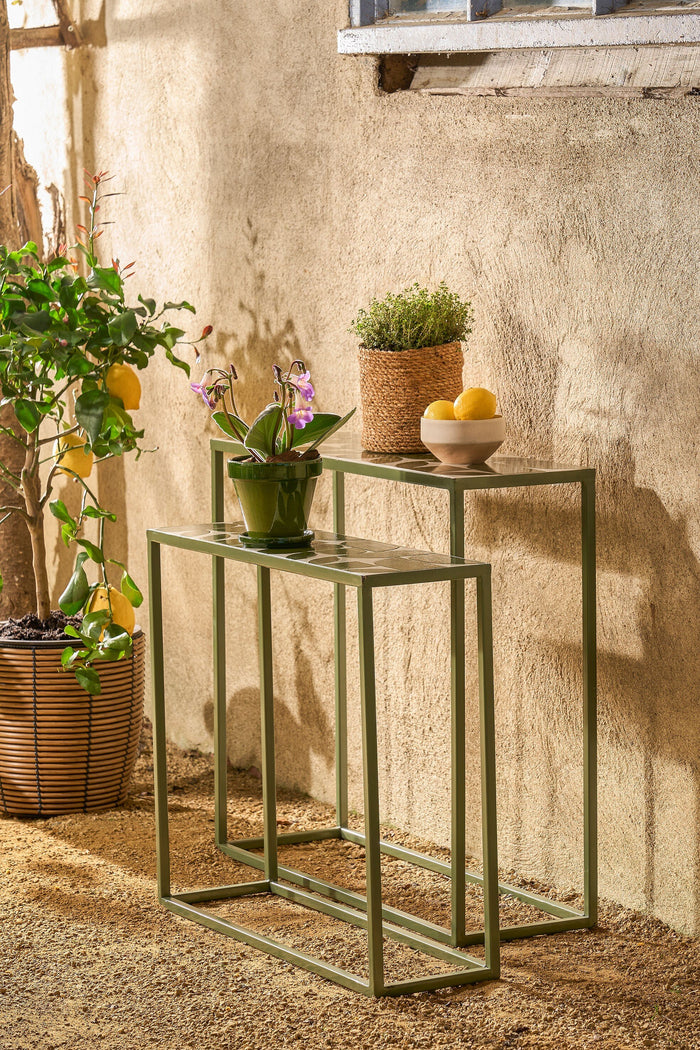 Mica Decorations Bologna Bijzettafel Buiten - Set van 2 - Metaal
