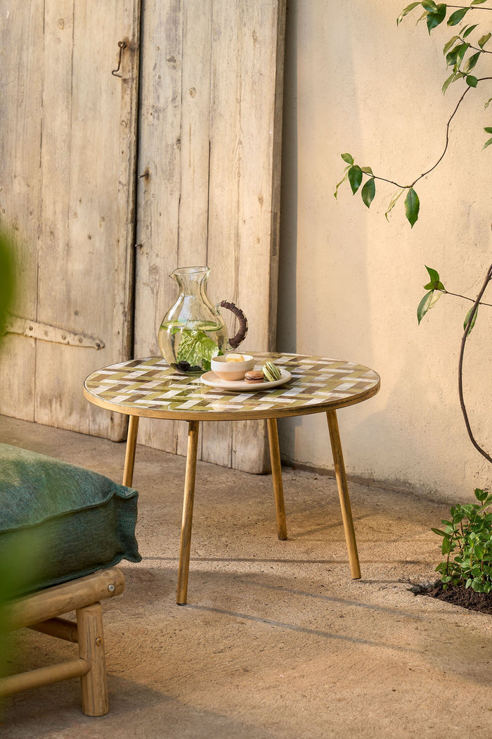 Mica Decorations Alanza Bijzettafel Buiten - H38 x Ø58 cm - Metaal
