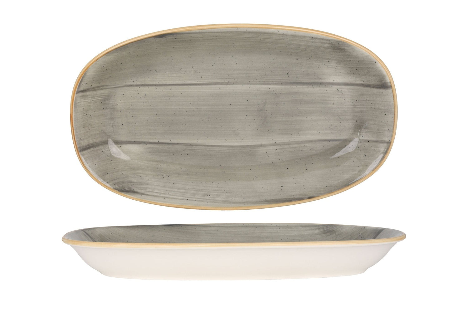 Bonna Serveerschaal - Aura Space - Porselein - 34x19 cm - set van 2