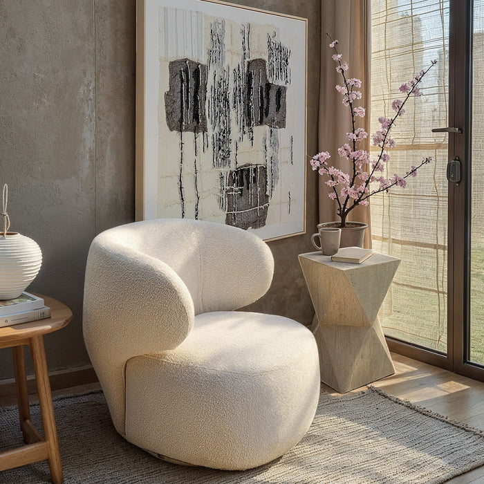 Draaifauteuil Elite crème Kare Design