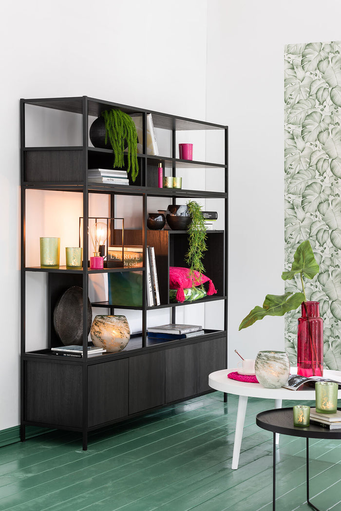 Lamp | Metaal | Zwart | 20x20x (h)30.5 Cm