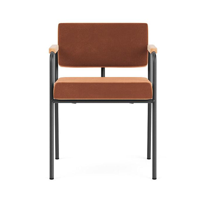 FÉST Monday stoel met armleuning zwart|naturel Alpine 01 natural