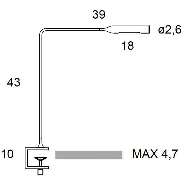 Flo Clamp klemlamp LED 2700K geel