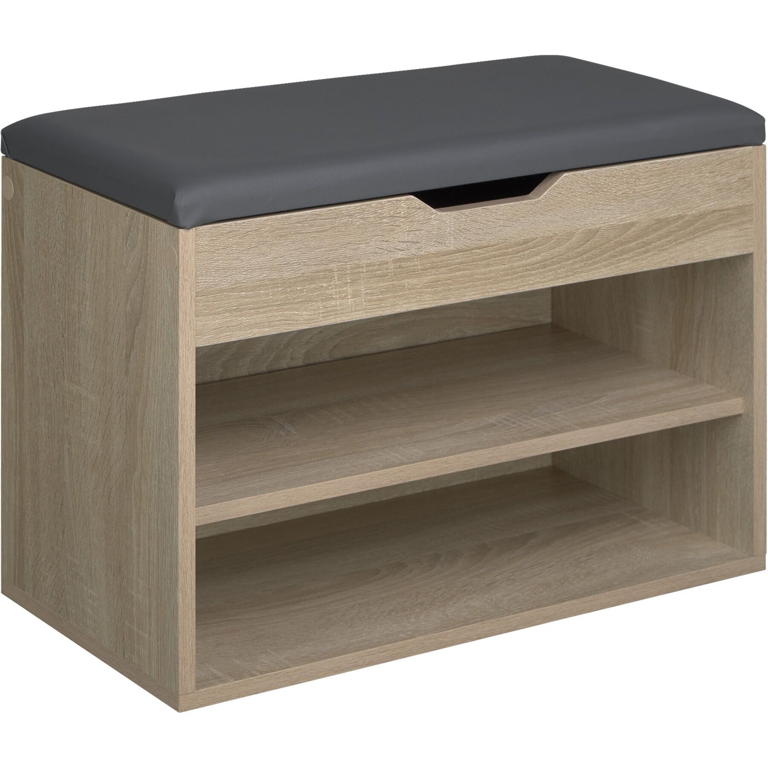 tectake® Schoenenkast Jasmina met zitkussen 60x30x43,5cm