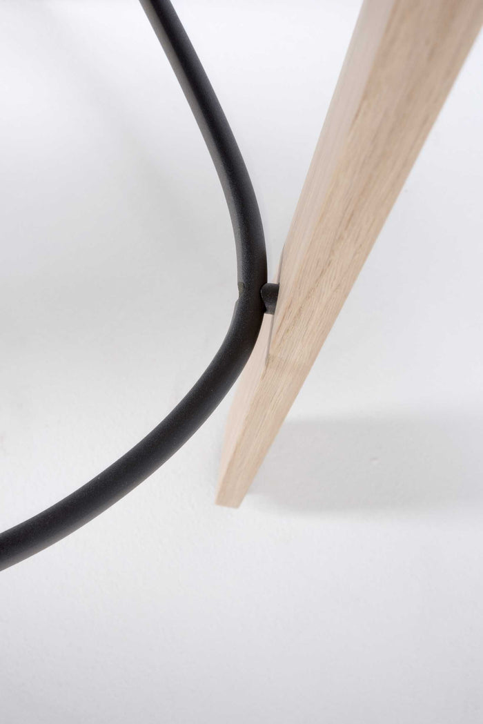 Nora barkruk zonder leuning whitewash Main Line Flax Russel
