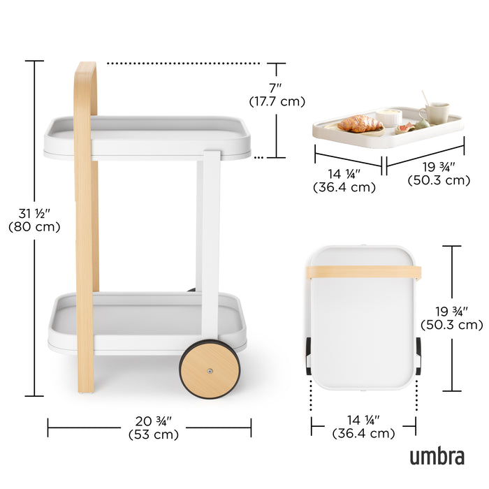 Umbra Bellwood Trolley - Wit