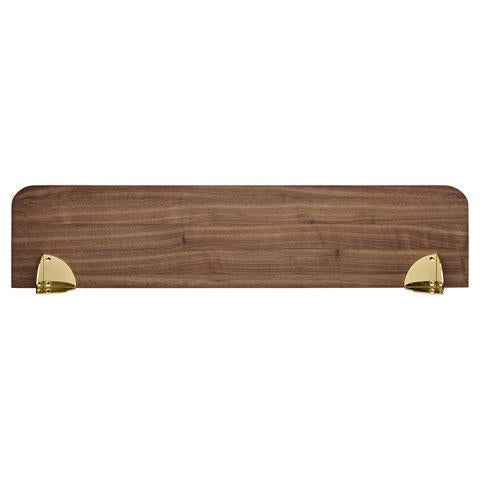 Aedes wandplank 80 walnoot|goud