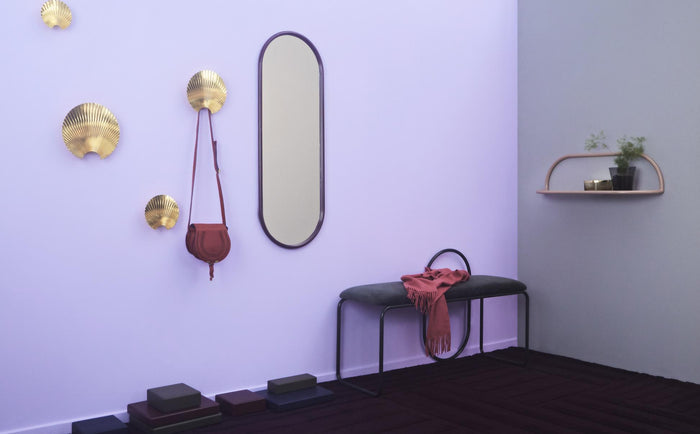 Angui spiegel 78x29 ovaal anthracite