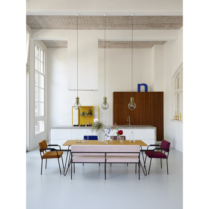 FÉST Monday eetbank 200 zwart Soil 01 natural