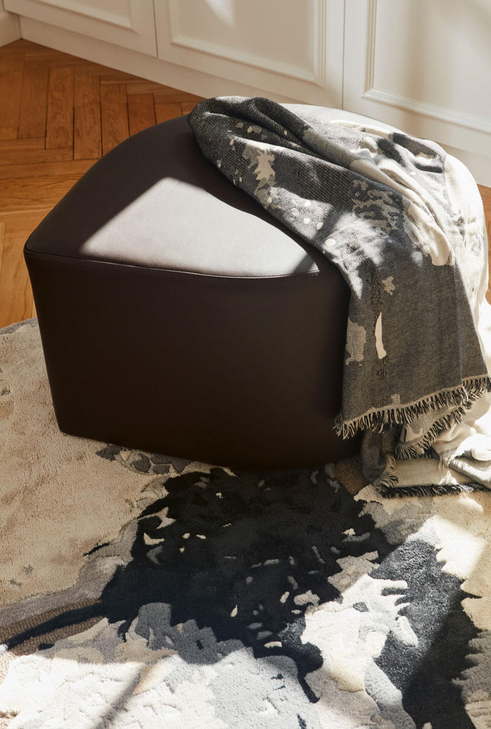 Stilla poef leer black