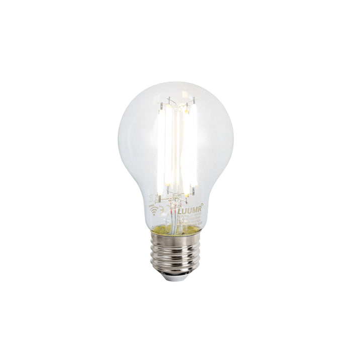 QAZQA Smart tafellamp zwart met goud en smoke glas incl. Wifi A60 -