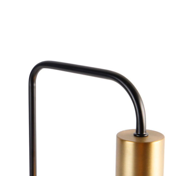 QAZQA Smart tafellamp zwart met goud en smoke glas incl. Wifi A60 -