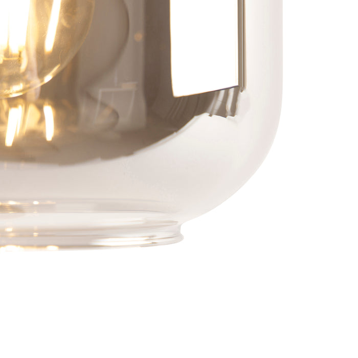QAZQA Smart tafellamp zwart met goud en smoke glas incl. Wifi A60 -