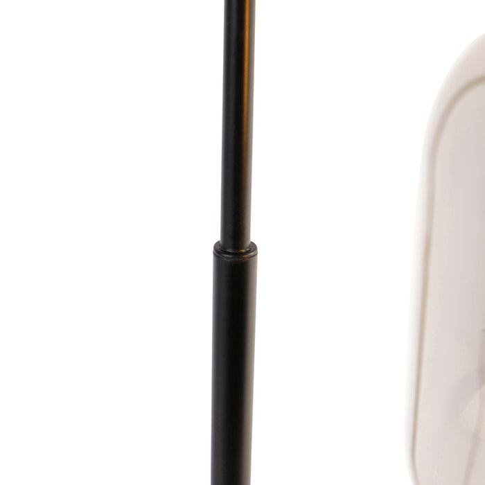 QAZQA Smart tafellamp zwart met goud en smoke glas incl. Wifi A60 -