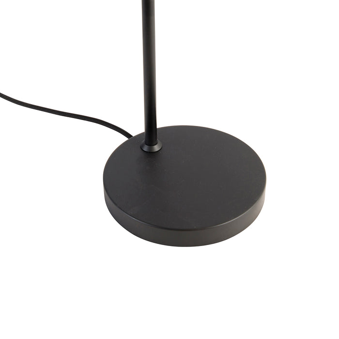 QAZQA Smart tafellamp zwart met goud en smoke glas incl. Wifi A60 -