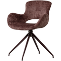 WOOOD Eliva Eetkamerstoel - Structure Velvet - Paars - Set van 2