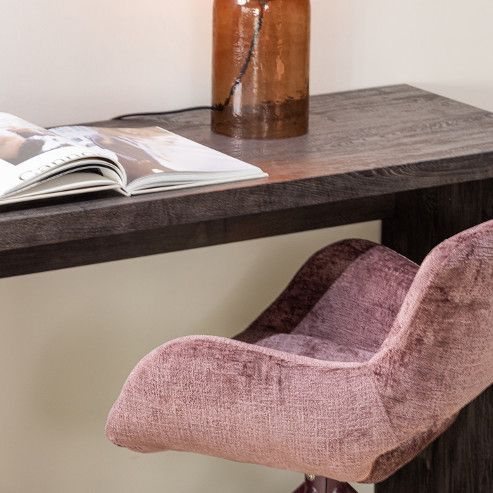 WOOOD Eliva Eetkamerstoel - Structure Velvet - Paars - Set van 2