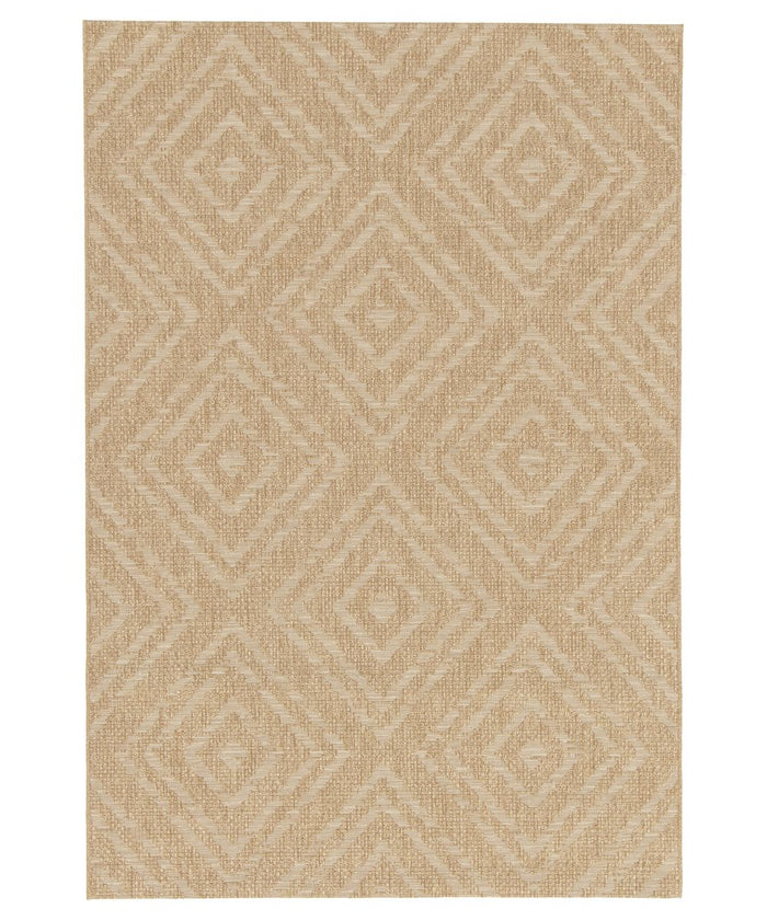 Boho&me Buitenkleed ruiten - Twill Zenith beige|wit - 200x290 cm