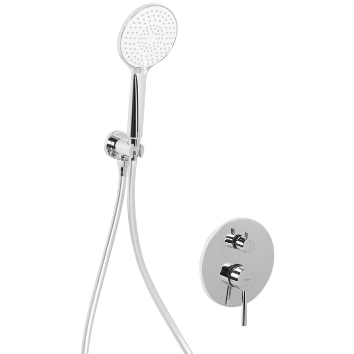Beliani-PUELO-Ingebouwde doucheset met regendouche-Zilver-Messing