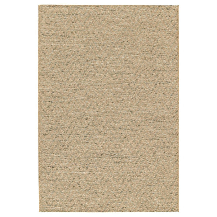 Boho&me Buitenkleed zig-zag  - Corde Chevron naturel|groen - 200x290