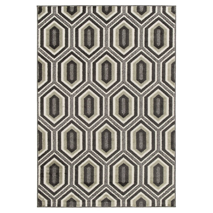 Amiah Modern vloerkleed - Forme Cristal antraciet - 160x230 cm