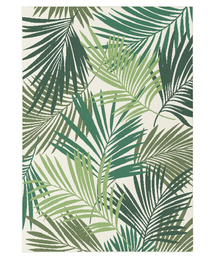 Boho&me Buitenkleed palmbladeren - Verdant Palm groen - 200x290 cm