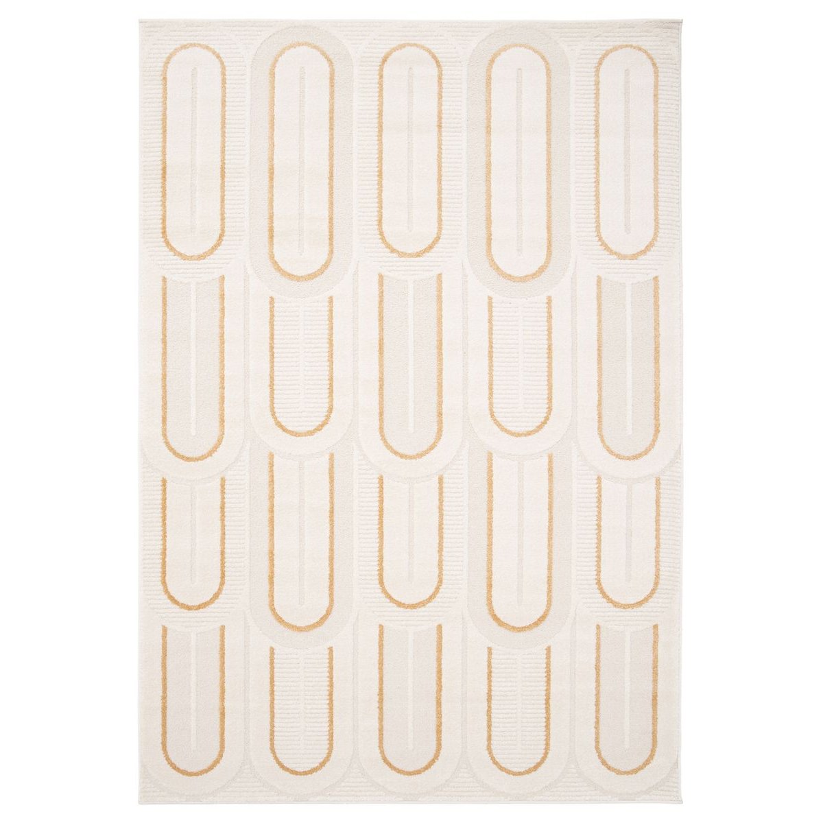 Amiah Retro vloerkleed - Forme Pavé abrikoos - 200x290 cm