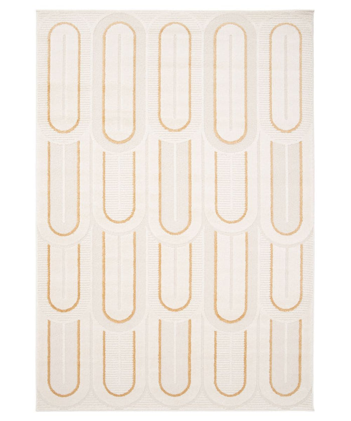 Amiah Retro vloerkleed - Forme Pavé abrikoos - 200x290 cm
