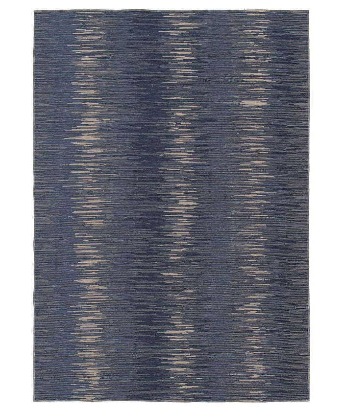 Heritaged Abstract vloerkleed - Sapphire Ripple jeansblauw - 160x230
