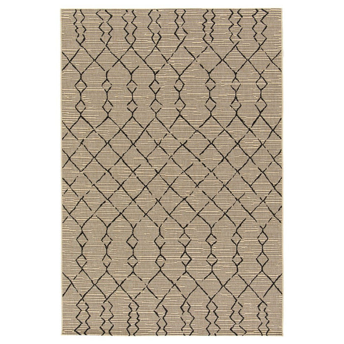 Boho&me Buitenkleed berber - Bask Taza beige|zwart - 160x230 cm