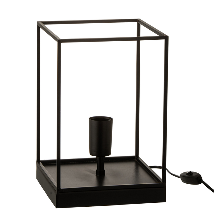 Lamp | Metaal | Zwart | 20x20x (h)30.5 Cm