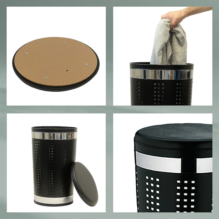 Sevilla Wasmand met Zitgedeelte - Zwart - Kela