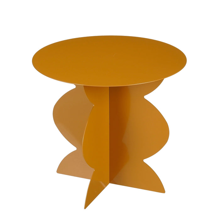Mica Decorations Rafi Bijzettafel - H40 x Ø45 cm - IJzer - Bruin