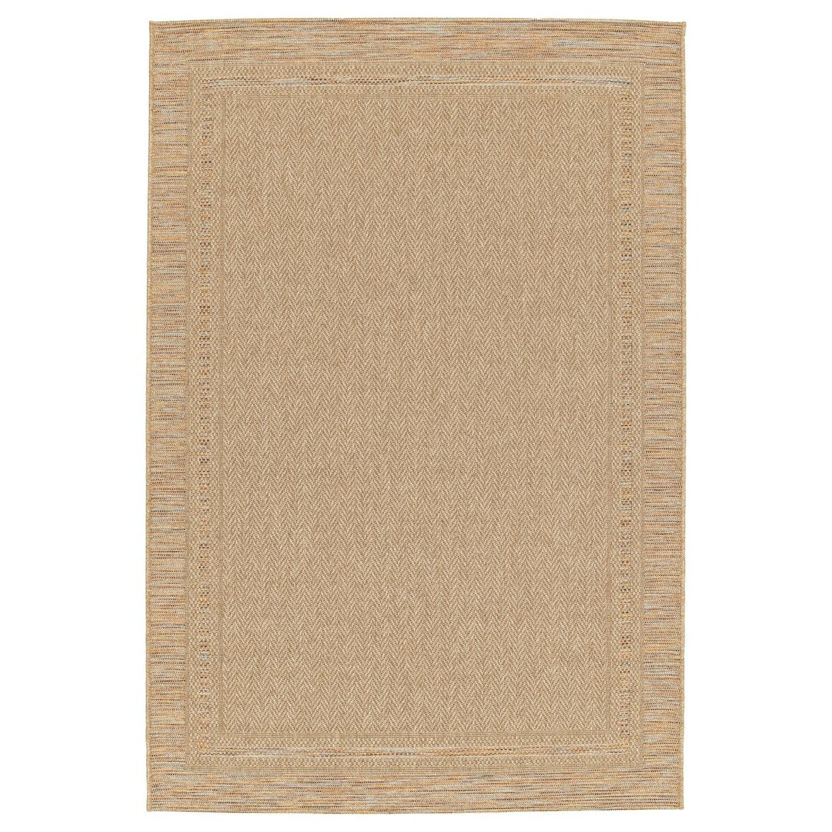 Boho&me Buitenkleed ruiten - Corde Cadre naturel|sunset - 200x290 cm