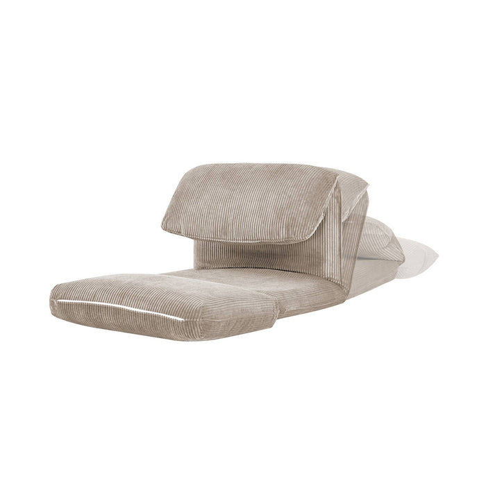 sweeek - Slaapfauteuil omvormbaar ribfluweel dikke rib 1 persoons Cosy