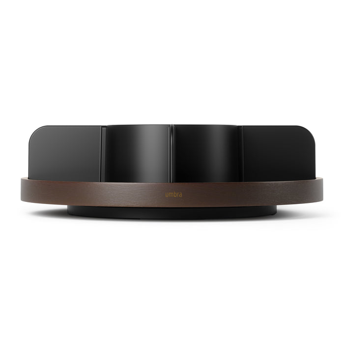 Umbra Lazy Susan Draaibare Organizer - Zwart/Walnoot