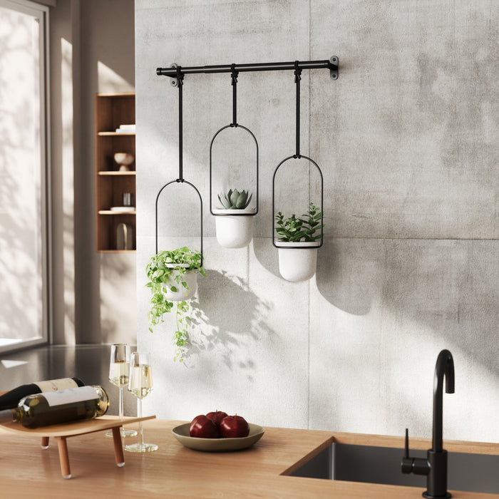 Umbra Triflora Hangende Bloempotten - Set van 3 - Wit